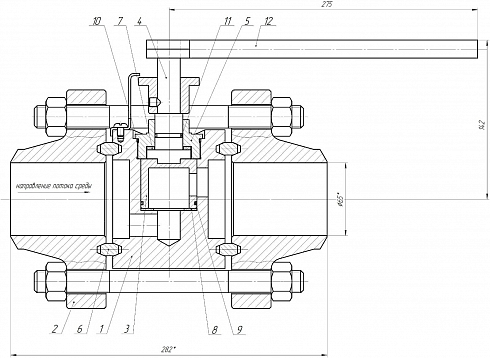 Кран дискретный (КД) Dn65 Pn210 Ст. 12Х18Н10Т